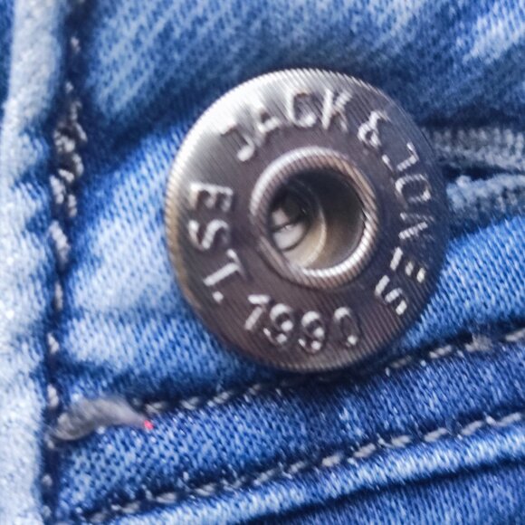 Jack & Jones jeans slim straight fit blue men's size 30x27 - Picture 10 of 15